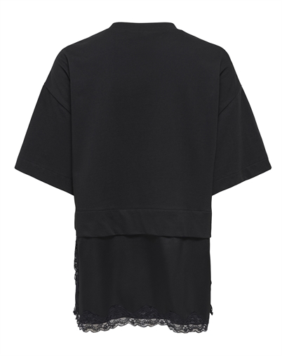 Only - ONLMexa Lace T-shirt - Black